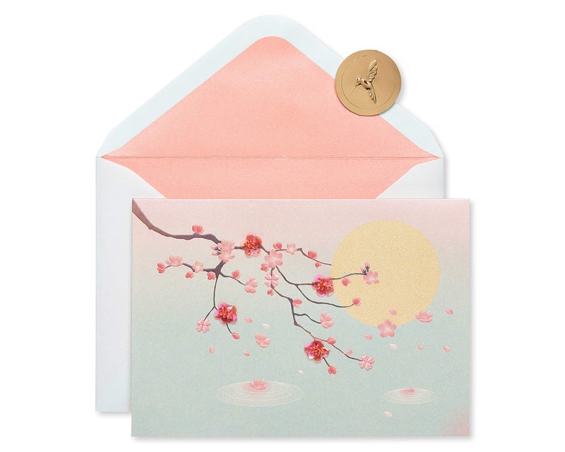 Papyrus Blank Card (Cherry Blossoms) - Image 1